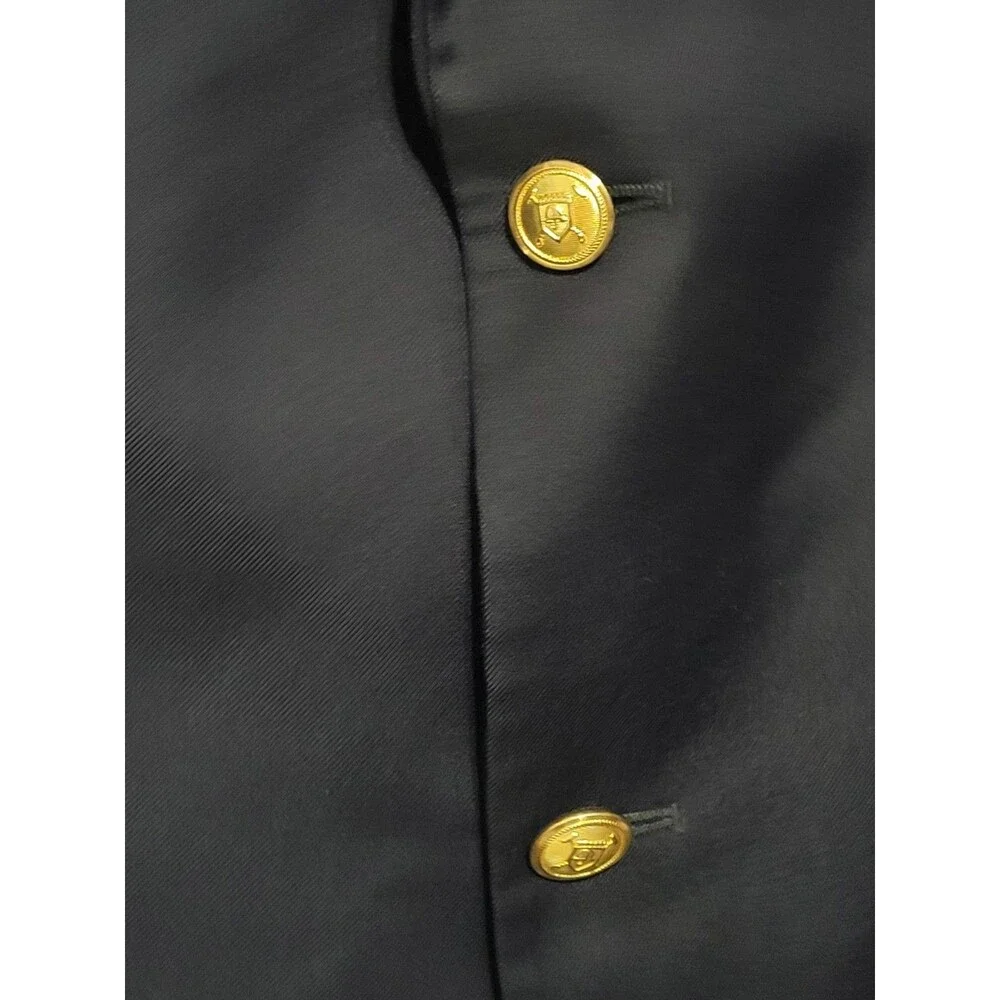 Lauren Ralph Lauren 48 XL blazer jacket 2 button lining faux pockets navy wool